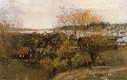 Alfred Wahlberg Landscape stamp Vaxholm oil painting reproduction